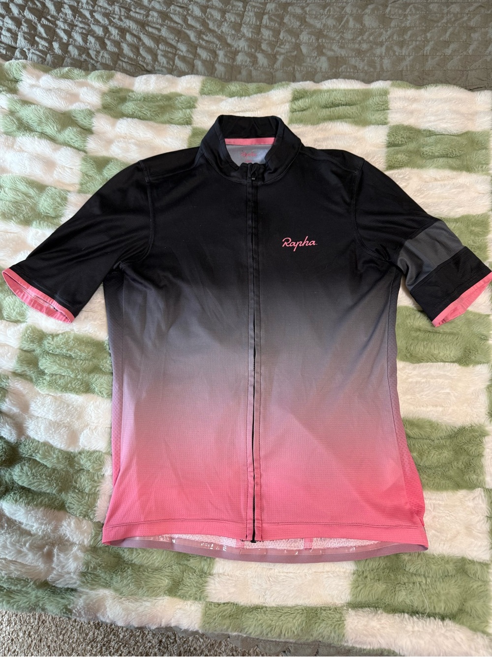 Rapha Black to Pink Gradient Cycling Jersey Women’s size Large